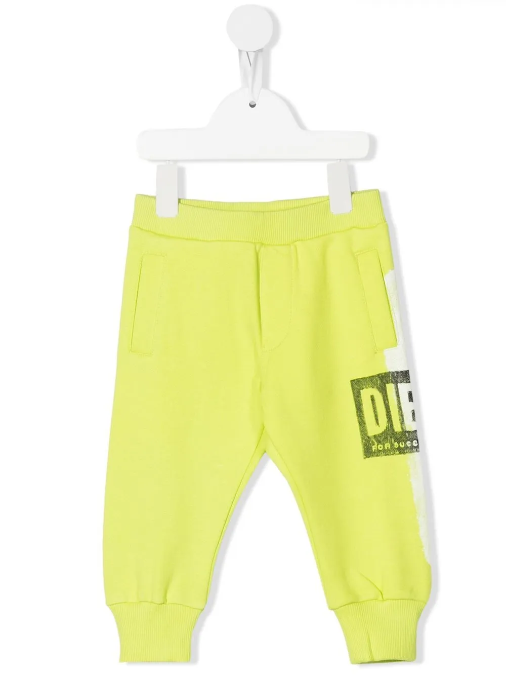 

Diesel Kids pants con logo estampado - Verde
