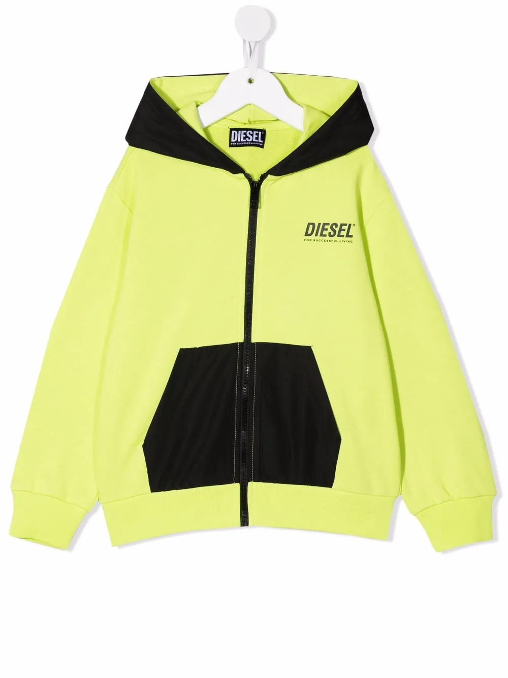 

Diesel Kids hoodie con cierre y logo - Verde