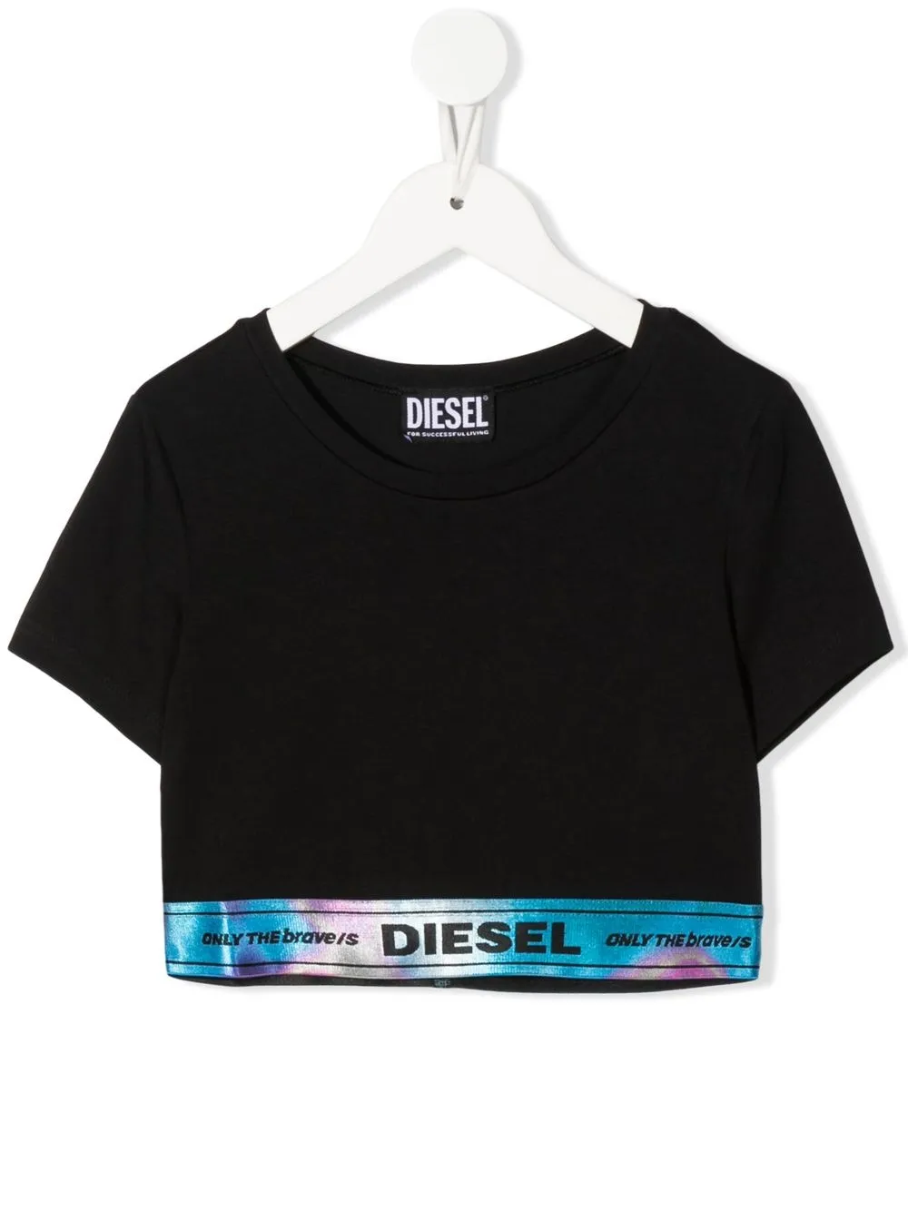 

Diesel Kids playera con banda del logo - Negro