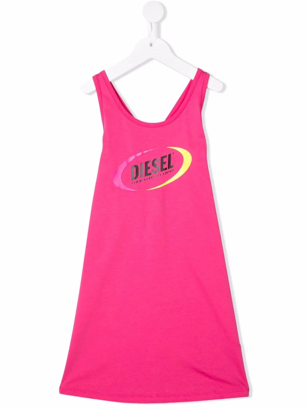 

Diesel Kids vestido con logo estampado - Rosado