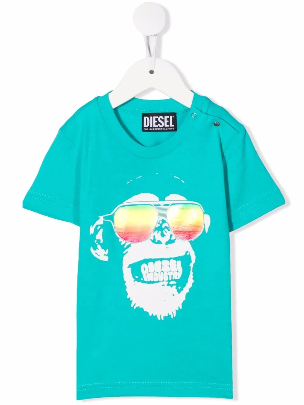 

Diesel Kids playera con logo estampado - Azul