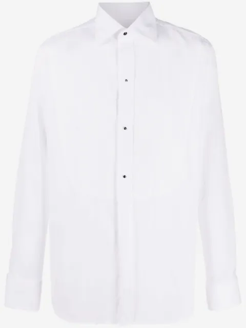 Canali buttoned long-sleeve tuxedo shirt