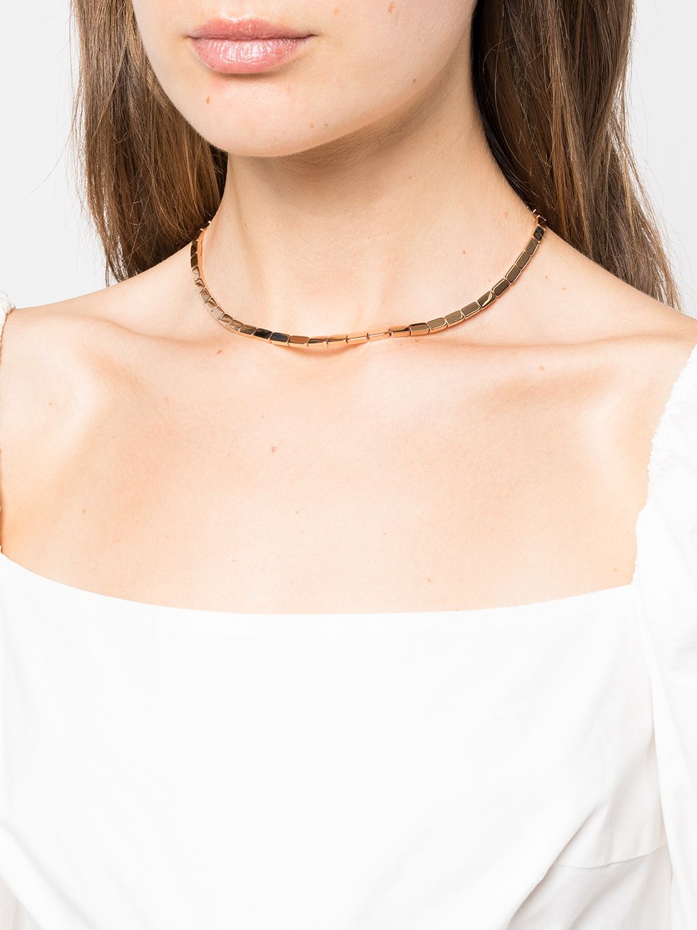 Image 2 of Anita Ko 18kt rose gold Bunny link choker necklace