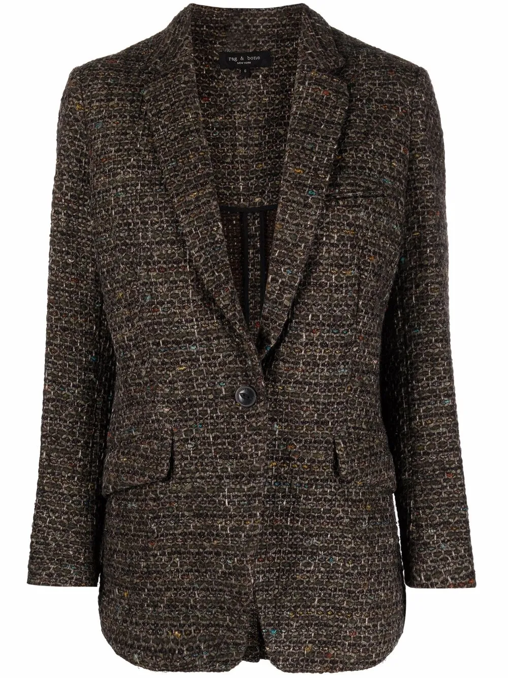 

Rag & Bone chamarra de tweed con botones - Verde