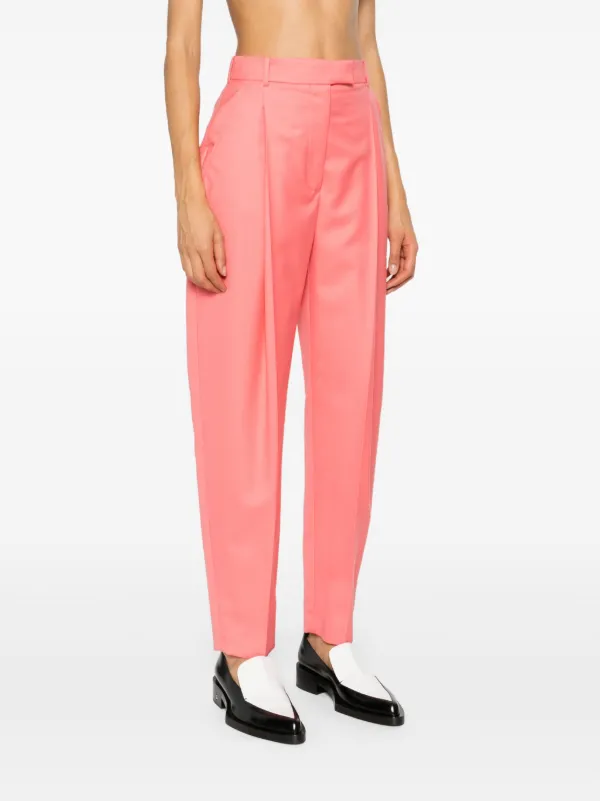 ボトムスその他 Alexander McQueen Pink regular trousers with pleats Alexander McQueen high-waisted Pleated Trousers | Pink