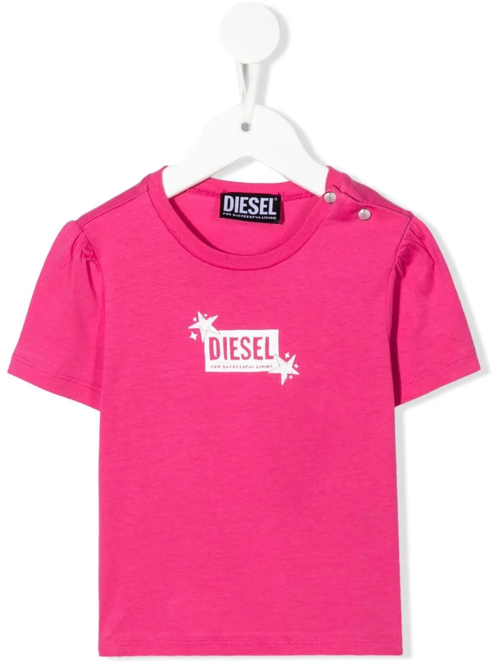 

Diesel Kids playera con logo estampado - Rosado