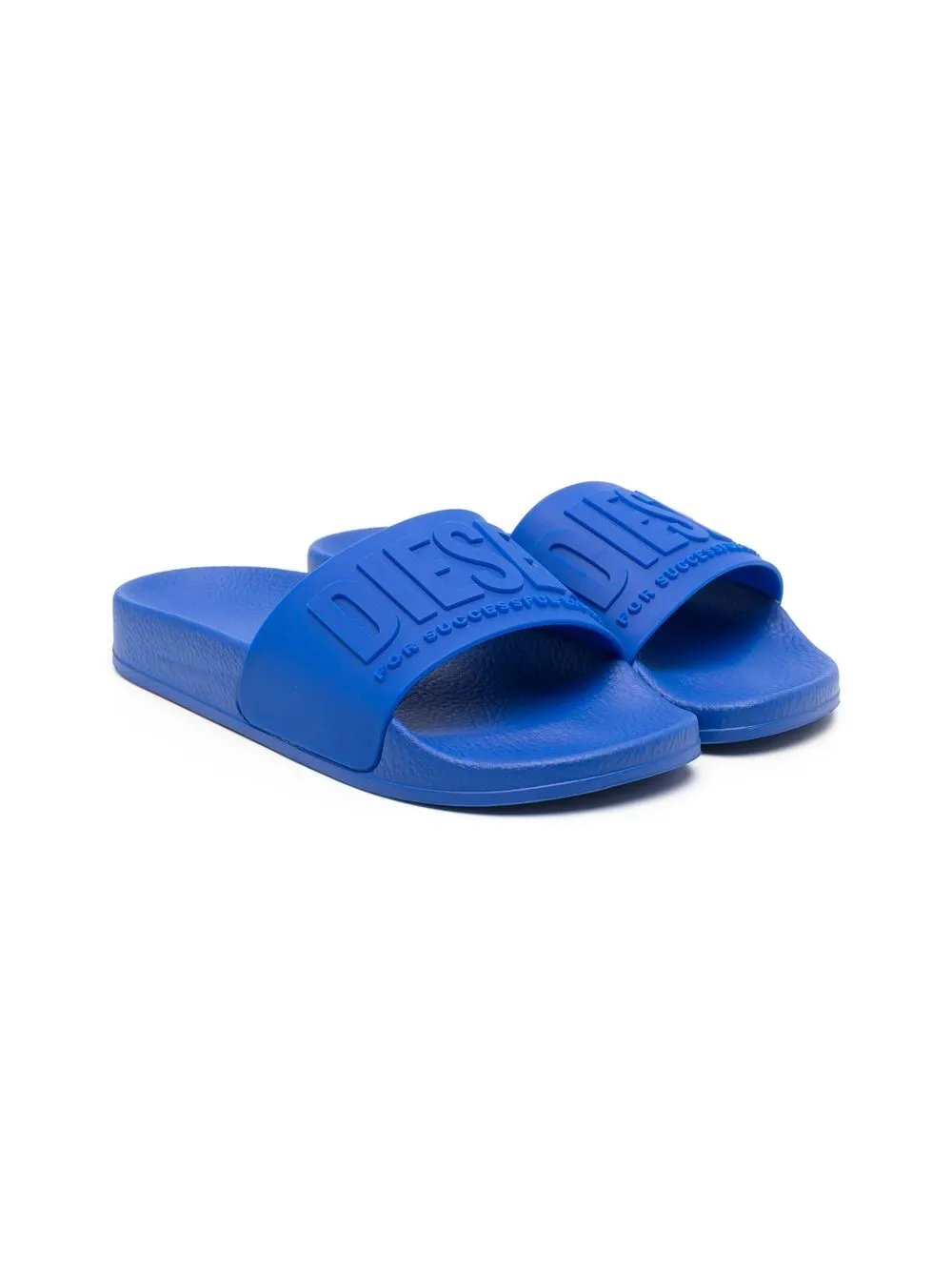 

Diesel Kids flip flops con logo en relieve - Azul