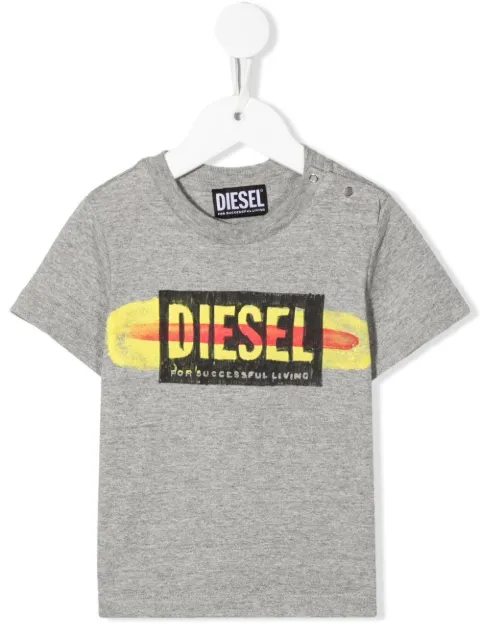 Diesel Kids تيشيرت قطن بطبعة شعار الماركة
