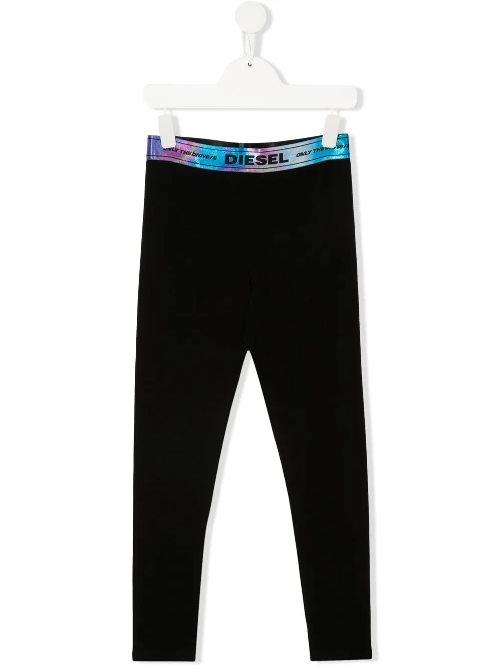 

Diesel Kids logo-tape leggings - Black