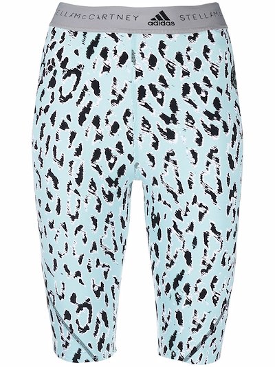 Adidas By Stella Mccartney Truepurpose High Waist Bike Shorts Blue Modes