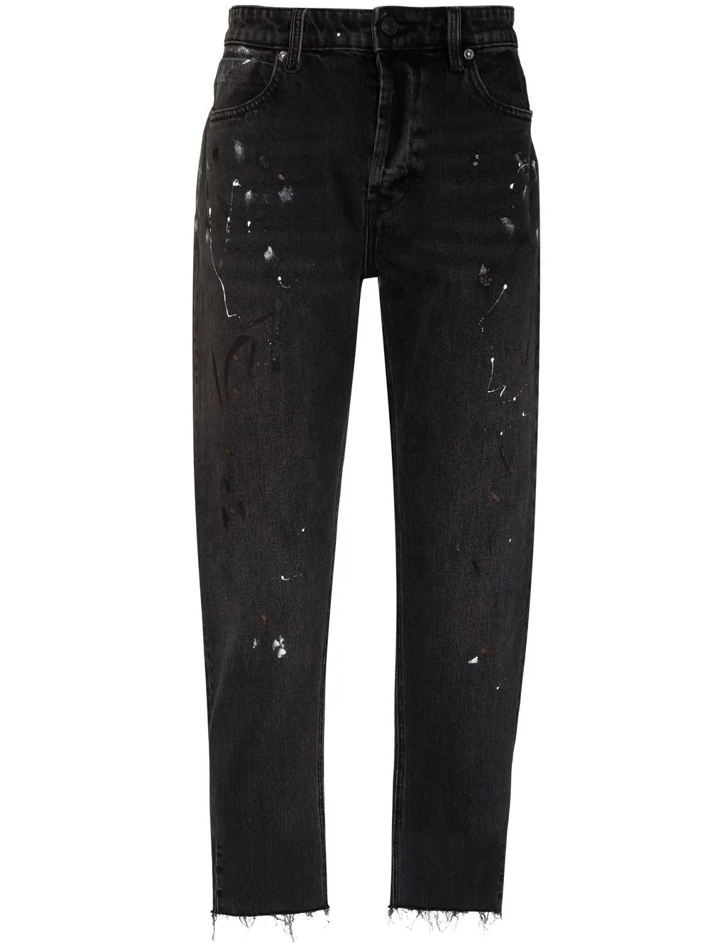 

Neuw Factory spray-paint effect distressed jeans - Black