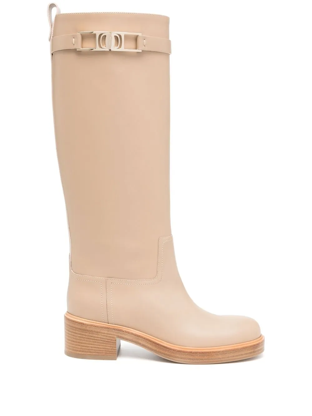 

Salvatore Ferragamo ornament square gancini boots - Brown