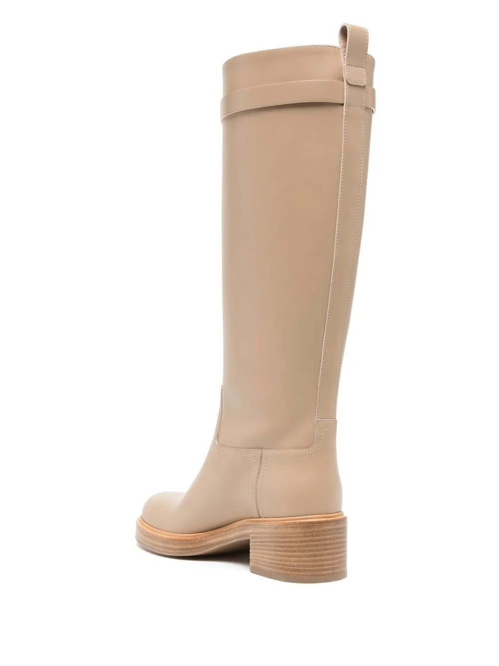 Ferragamo ornament square gancini boots Brown