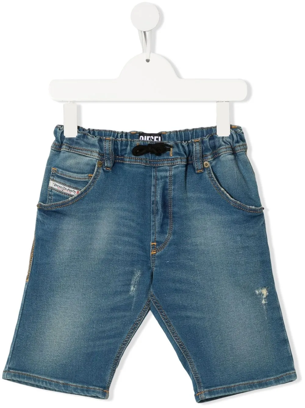 

Diesel Kids straight-leg denim shorts - Blue