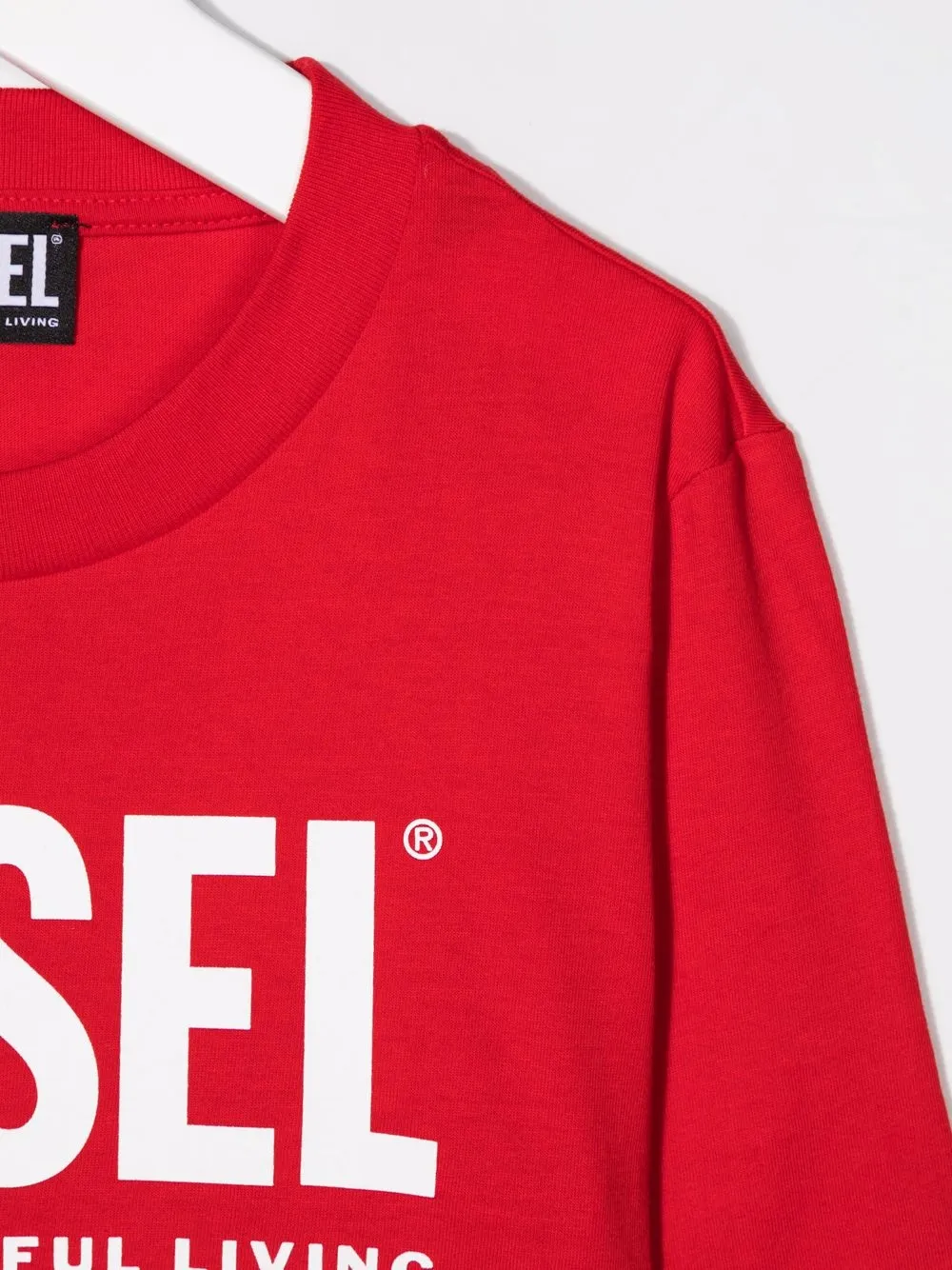 фото Diesel kids укороченная футболка с логотипом