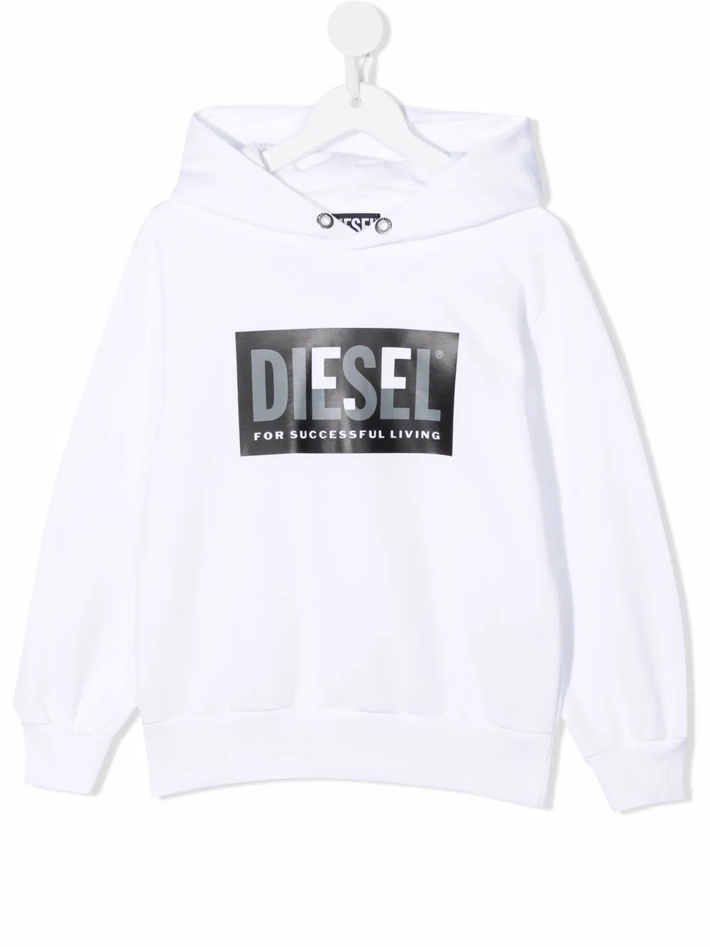 

Diesel Kids sudadera con capucha Smiley Over - Blanco