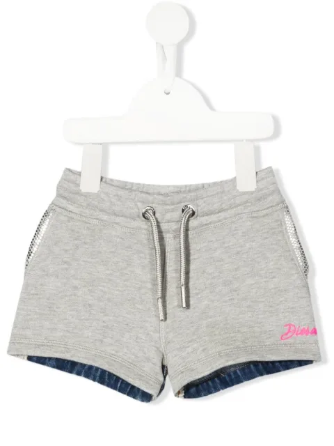 Diesel Kids شورت برباط وطبقة جينز