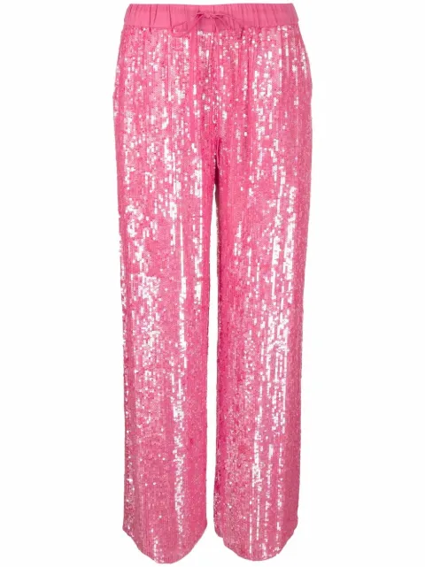 P.A.R.O.S.H. sequined wide-leg trousers