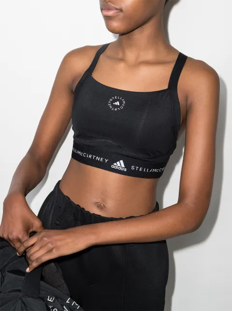 Lingerie voor Bh's Dames Kleding voor voor Lingerie voor Bhs adidas By Stella  McCartney Synthetisch Sport-bh Met Logoprint in het Zwart allware.com.br
