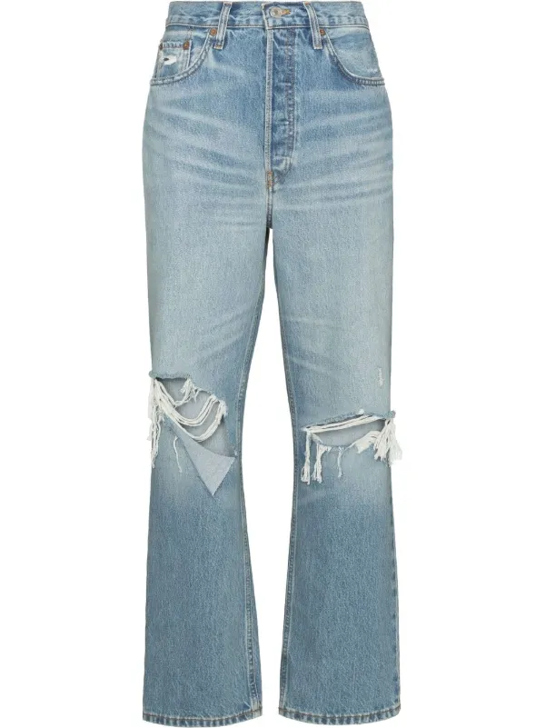 Balenciaga Ripped straight-leg Jeans - Farfetch