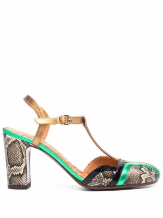 Chie Mihara snakeskin-effect Leather 
