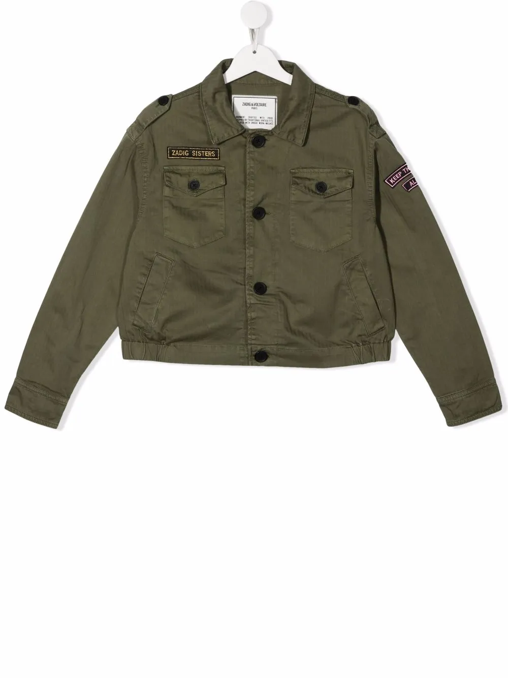 Zadig & Voltaire Teen Zadig Sisters Military Jacket In Green | ModeSens