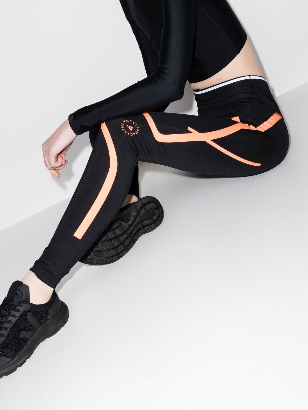 Shop Adidas By Stella Mccartney True Pace Perfomance Leggings In Black