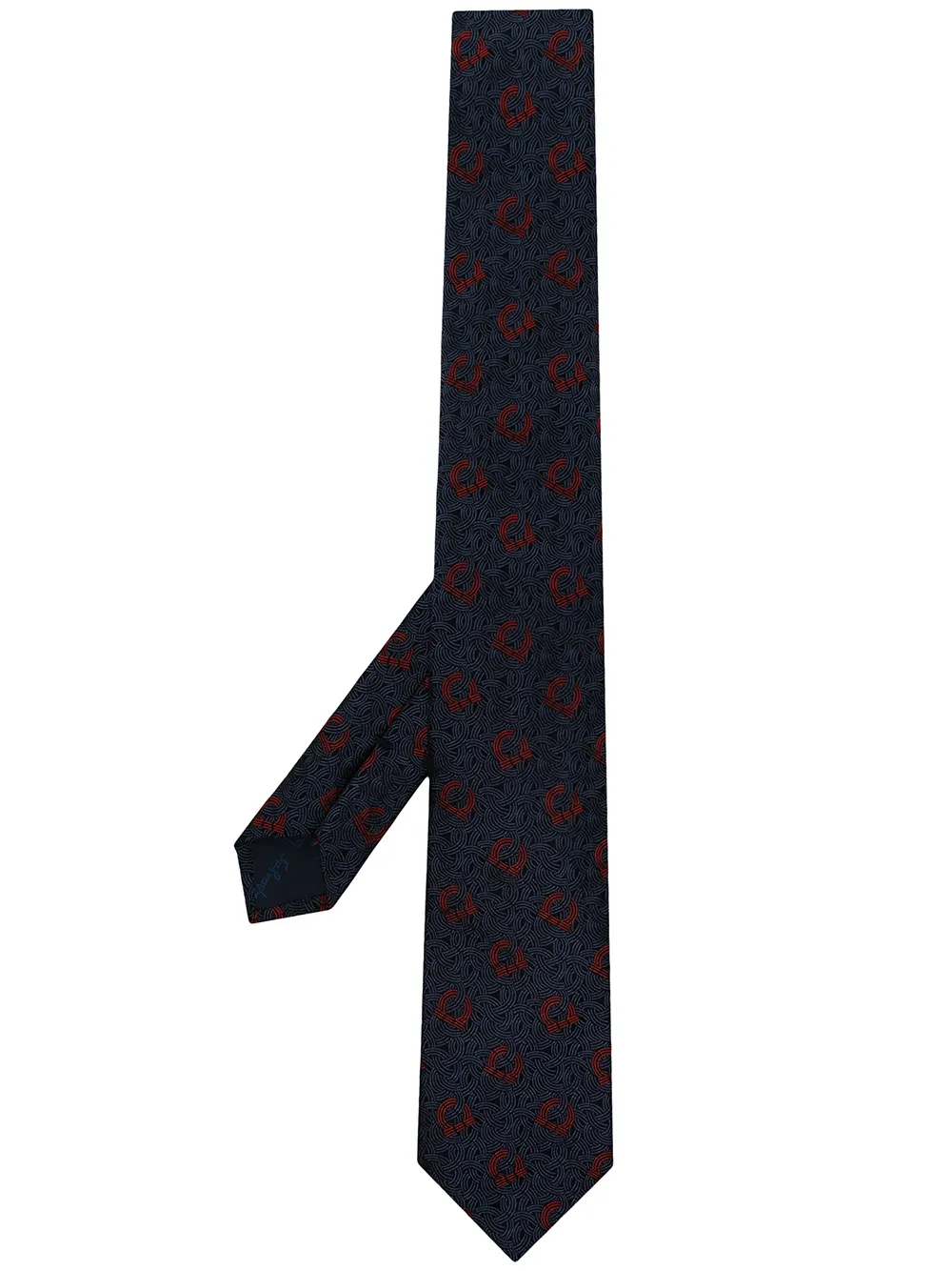 Salvatore Ferragamo шелковый галстук с декором Gancini