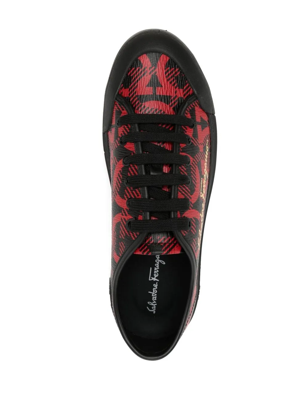 Ferragamo Gancini logo-top sneakers Red