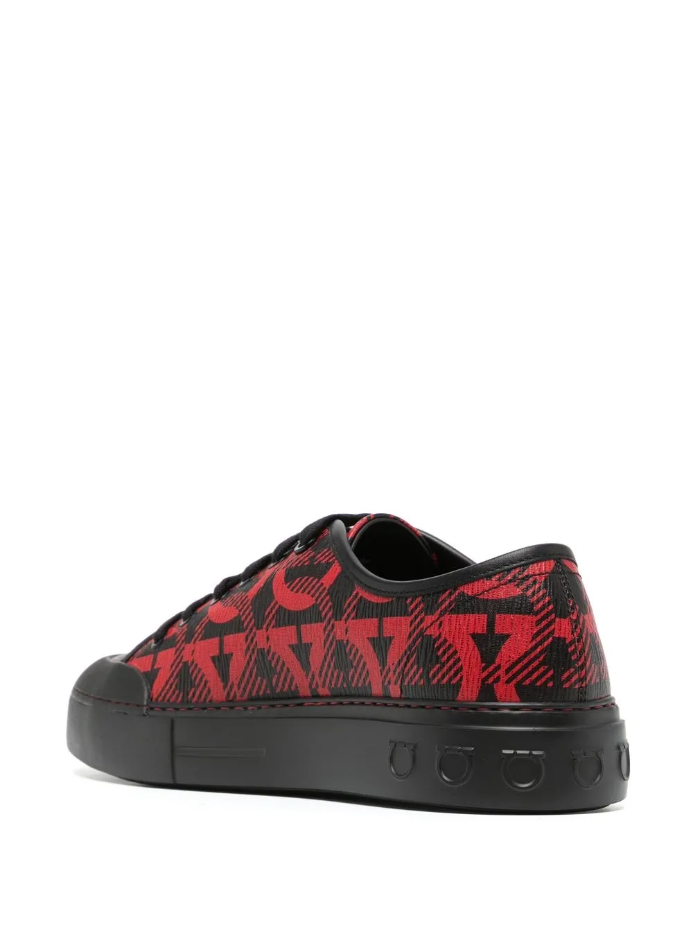 Ferragamo Gancini logo-top sneakers Red