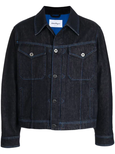 Ferragamo contrast-stitch denim jacket