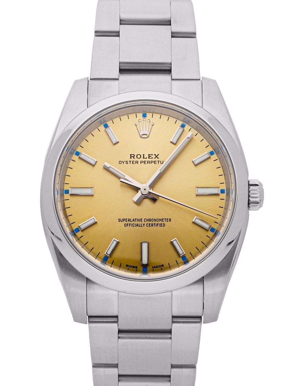 фото Rolex наручные часы oyster perpetual pre-owned 34 мм 2018-го года