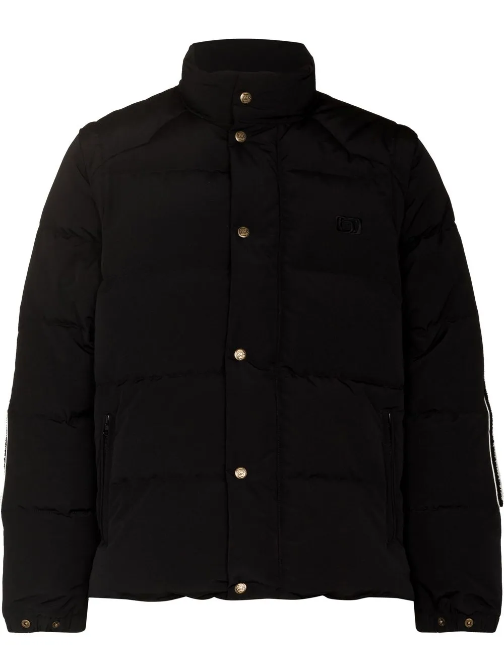logo-patch convertible padded jacket