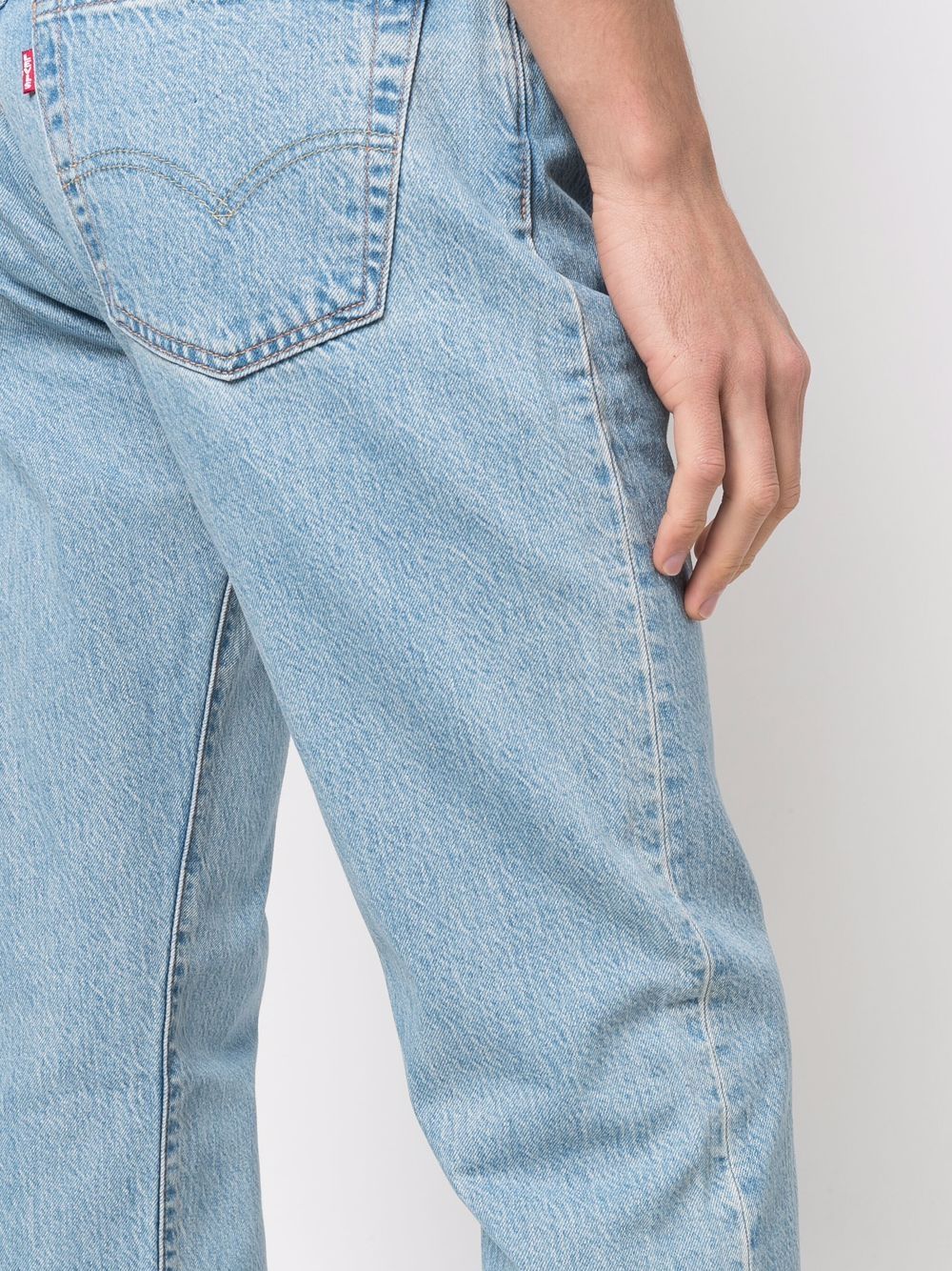Shop Levi's Light-wash Straight-leg Jeans In Blue