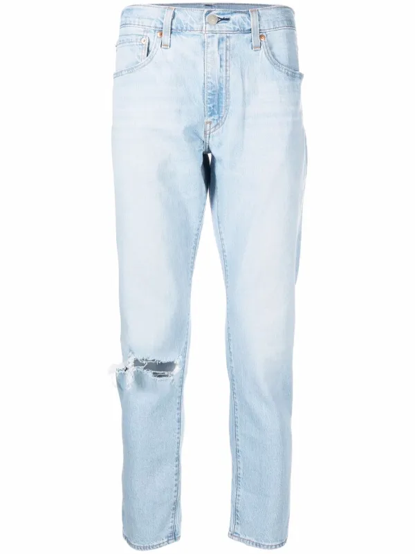 levi's distressed white jeans