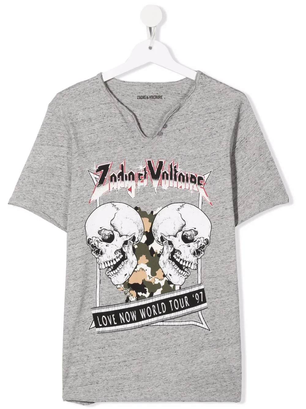 

Zadig & Voltaire Kids TEEN skull-print T-shirt - Grey