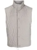 Ferragamo quilted funnel neck gilet - Grey
