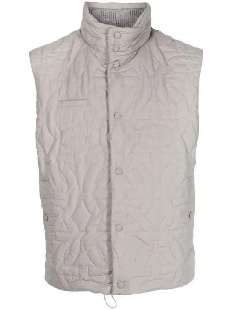 Ferragamo chaleco capitonado con cuello alzado