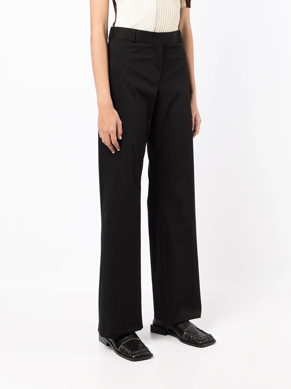  Ferragamo Hose Mit Weitem Bein   Schwarz 