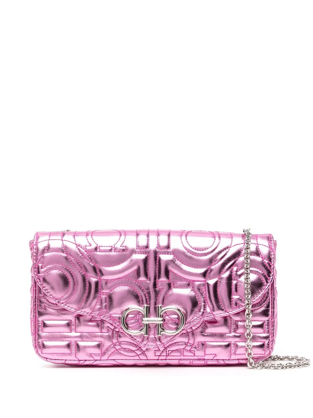 

Salvatore Ferragamo bolsa Gancino mini acolchado - Rosado