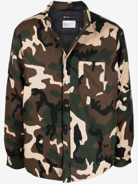 Purple Brand sobrecamisa con estampado militar