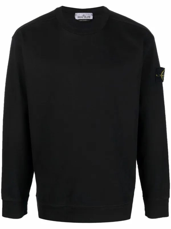 stone island patch logo sweatshirt