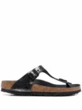 Birkenstock Gizeh cracked-effect flip flops - Black