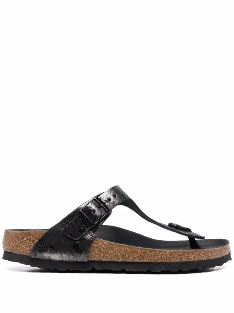 Birkenstock Chinelo Gizeh com efeito craquelado