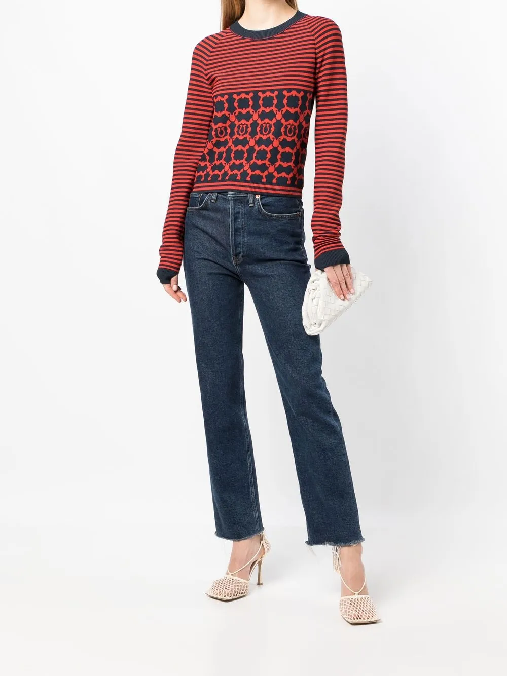 Ferragamo striped Gancini long-sleeve top | T-Shirts & Jersey Shirts | Image 2