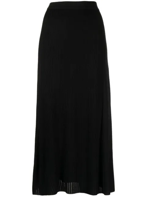 Ferragamo ribbed-knit A-line skirt