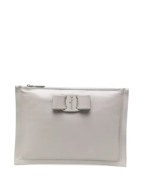 Ferragamo bolsa de mano con placa del logo