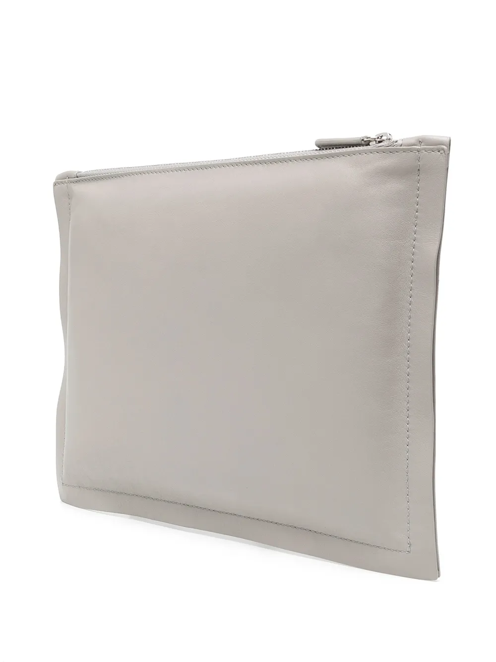  Ferragamo Clutch Mit Logo Schild   Grau 