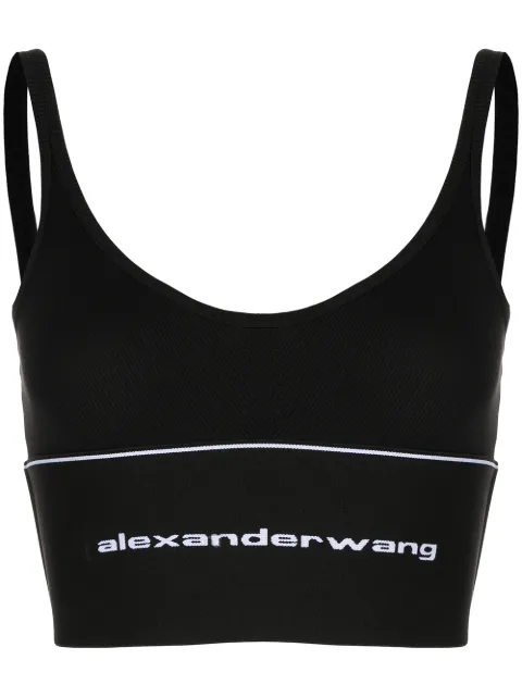 Alexander Wang حمالة صدر بأطراف مطاطية وشعار الماركة