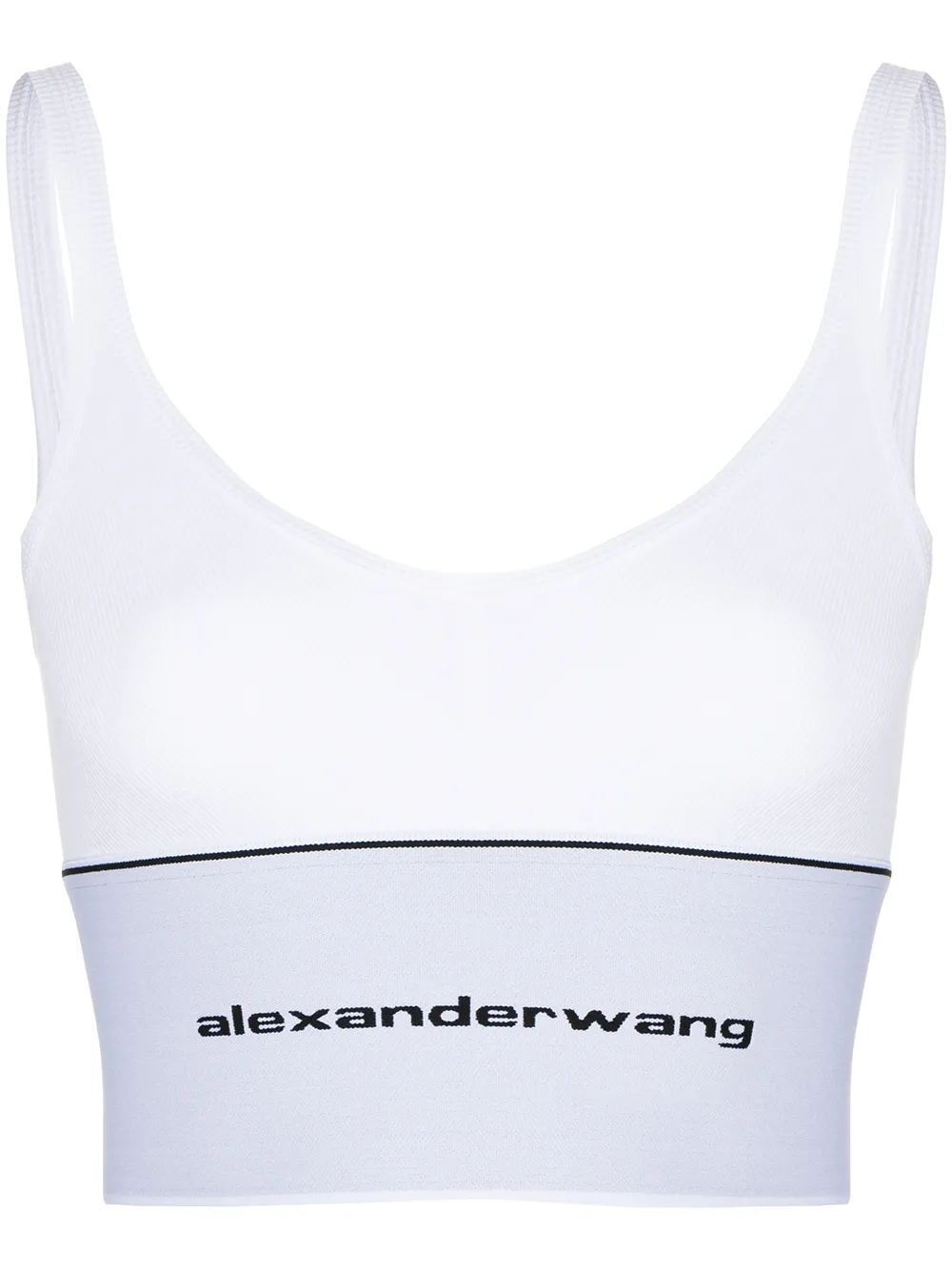 Alexander Wang logo elasticated-hem bra